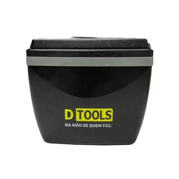 Caixa Térmica 18L Preta com Tampa de Vedação para Praia Viagem e Camping Dtools Caixa Térmica 18L Preta com Tampa de Vedação Térmica Dtools