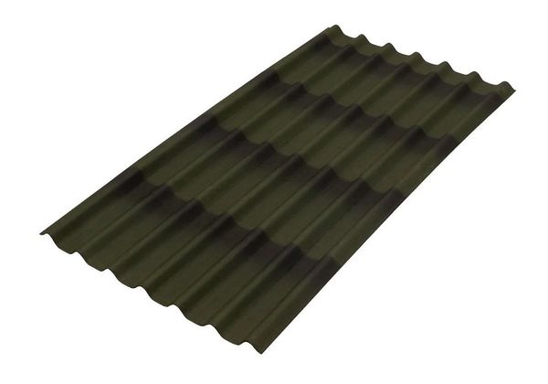 Telha ecológica ondulada betuminosa 195x96cm 3mm Stilo 3D verde Onduline