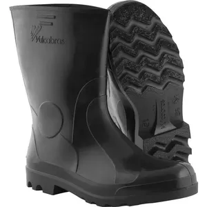Bota de PVC Cano Curto Preta com Forro BPCC22 - VULCABRAS Bota PVC 46 Preta Cano Curto Com Forro - Vulcabras