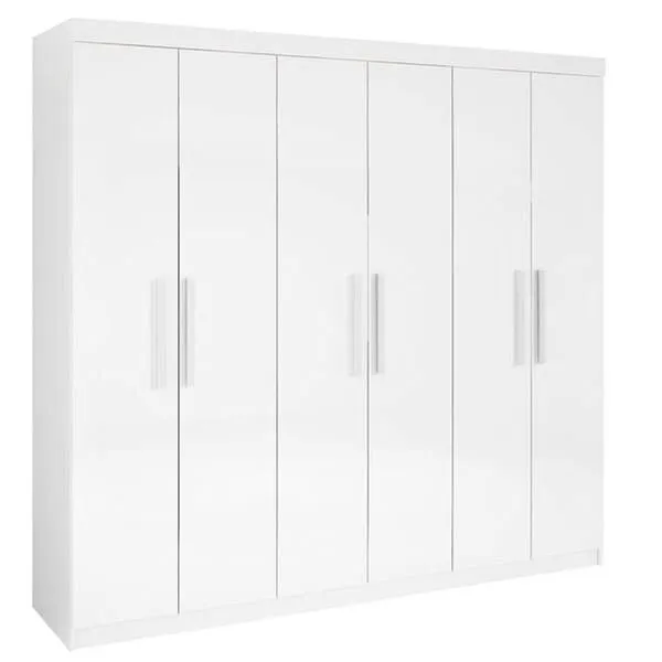 Guarda Roupa Casal 6 Portas 4 Gav - Leblon-branco - D'doro