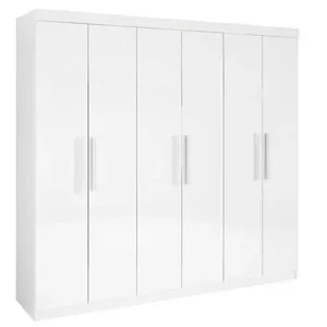 Guarda Roupa Casal 6 Portas 4 Gav - Leblon-branco - D'doro