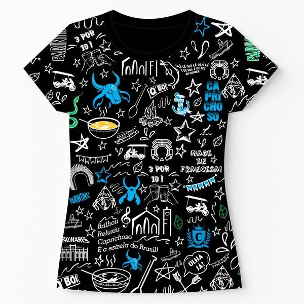 Baby Look Gibi Q'Boi Caprichoso Preto GG (MP)