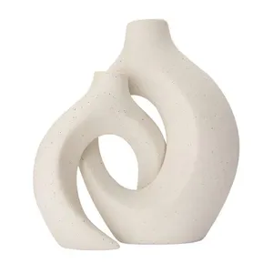 Dupla de Vasos Decorativos Cerâmica LM4171 - honeyhome