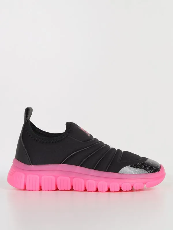 Tênis Led Infantil Para Menina - PRETO/PINK 32