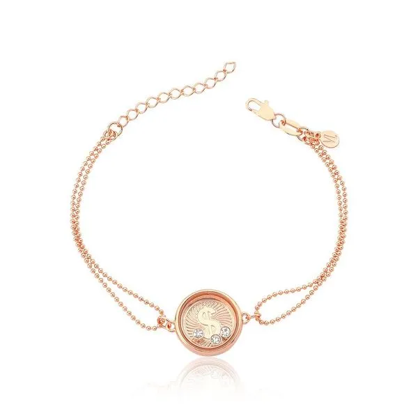 Pulseira Reliquaire Ballet Revestida Em Ouro Rose