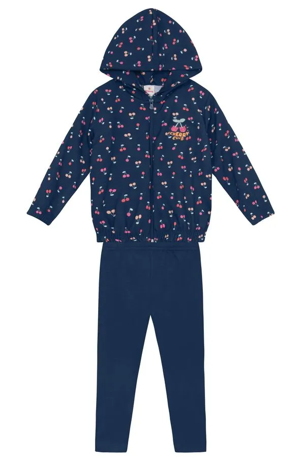 Conjunto infantil menina de cerejinhas Brandili -1