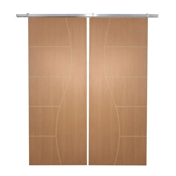 Porta Dupla De Correr P- Verniz Frisada F07 - 210x120