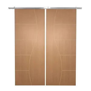 Porta Dupla De Correr P- Verniz Frisada F07 - 210x120
