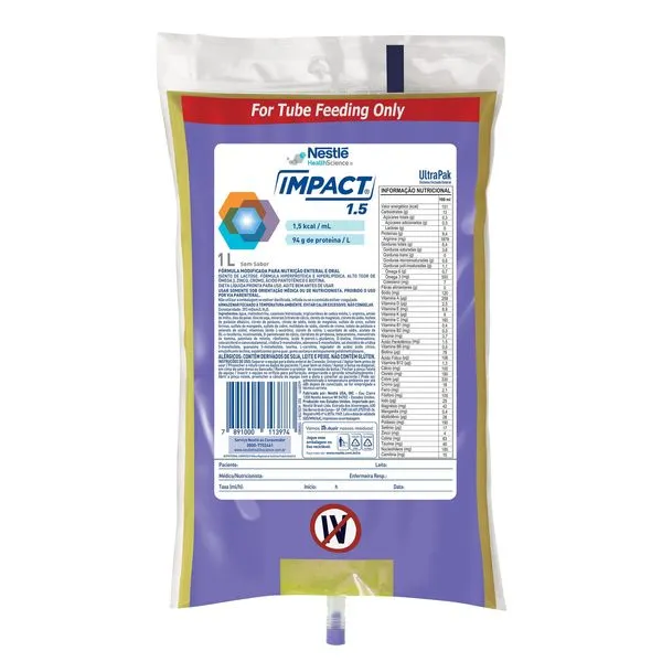Nutrição Enteral e Oral Impact 1.5 Sem Sabor 1L