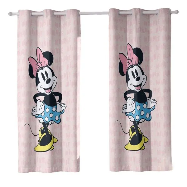 Cortina Corta Luz Bella&Co 240x170cm Minnie Logo (MP)