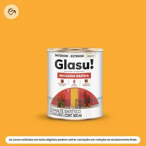 Tinta Esmalte Sintético Standard Brilhante Glasu Suvinil 900ml Secagem Rápida Amarelo Ouro (MP)