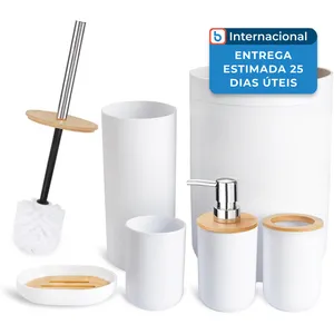 Conjunto para Banheiro 7 Peças Cerbior Branco A-MBI