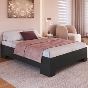 Cama De Casal Para Colchão 188x138cm Multimóveis CR40135 Grafite