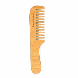 Pente de Madeira Marco Boni Wood Line Premium Dentes Largos