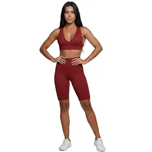 Conjunto Top Bojo e Bermuda Ciclista Vekyo Feminino