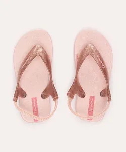chinelo infantil glitter Ipanema rosa claro 17-18