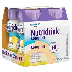 Suplemento Nutricional Hipercalórico Danone Nutridrink Compact Sabor Baunilha 125ml 4 Unidades