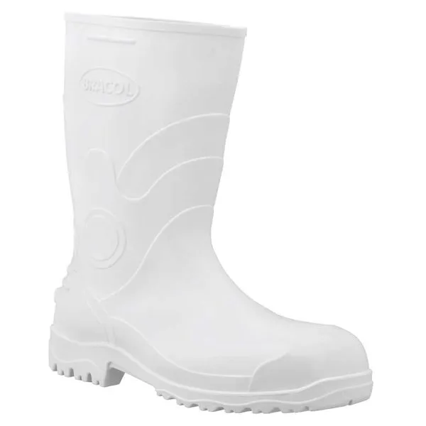 Bota de PVC Cano Curto Branca com Forro AcquaLev - BRACOL 36