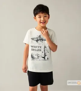 Camiseta Tubarão Branco Cru - 4