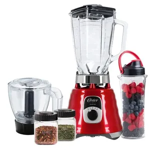 Kit Liquidificador e Acessórios Oster New Osterizer Vermelho com Jarra de Vidro e Tritan Blend N Go 220V Kit New Osterizer Vermelho - Liquidificador e Acessórios - 220V