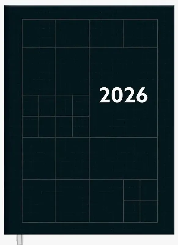 Agenda 2026 Diária Executiva Compacta Preta