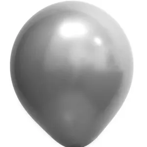 Balão Cromado Prata - 16 Polegadas - 12 Unidades
