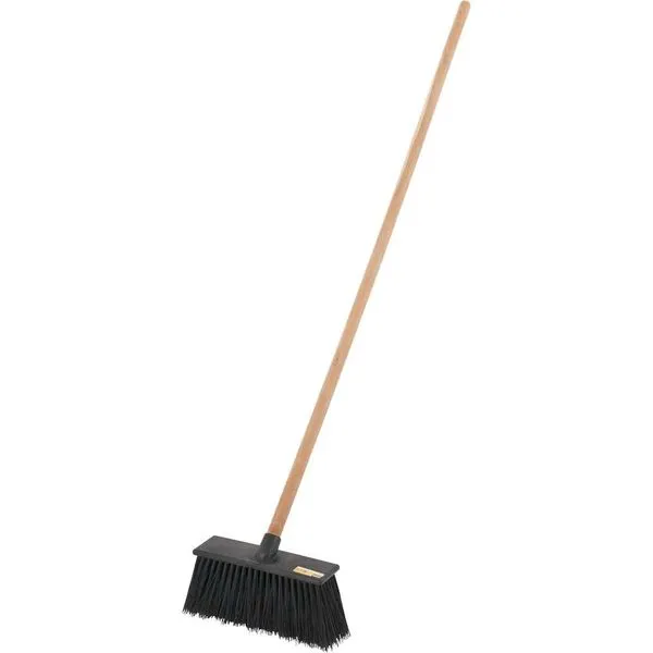 Vassoura Tipo Gari Cepa e Cerdas Plásticas 28 cm com Cabo - VONDER