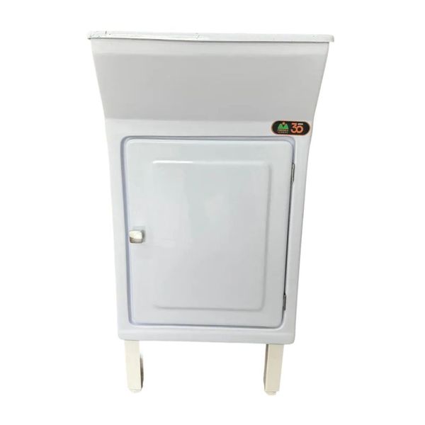 Kit Gabinete Lavanderia com Tanque Viena 47cm Branco Mármore Fiberblu Kit Gabinete Lavanderia com Tanque Viena 20 Litros 47cm Branco Mármore