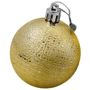 Kit 24 Bolas para Árvore de Natal 70MM Enfeite de Decoração Natalina Plástico Dourado Outras Marcas Kit 24 Bolas para Árvore de Natal 70MM Enfeite de Decoração Natalina Dourado Outras Marcas
