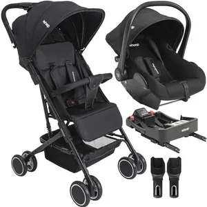 Carrinho de Bebe Bebe Conforto Colinho Base ISOFIX Kiddo Mascote Preto
