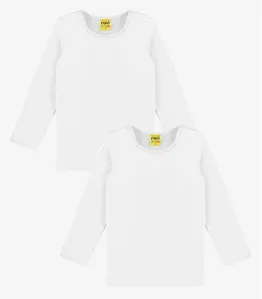 Kit 2 Camisetas Menina Manga Longa Térmica Rovi Kids Branco 1