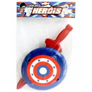 Espada e Escudo Infantil 0458 Brincadeira Temática em Plástico Cores Variadas Mini Toys Espada e Escudo Infantil 0458 em Plástico Cores Variadas Mini Toys