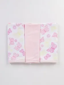 Kit com 03 Babetes Infantil Para Bebê - ROSA