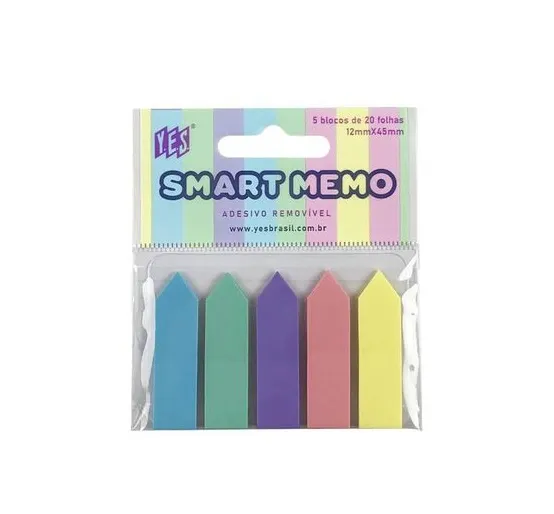 Marcador Adesivo Setas 100 Folhas 5 Cores Pastel