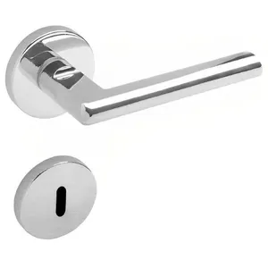 Conjunto De Fechadura 6521 Em Zamac Interna St2 55 Roseta 323 De Inox Cromado Acetindado - 21024028-1 - La Fonte