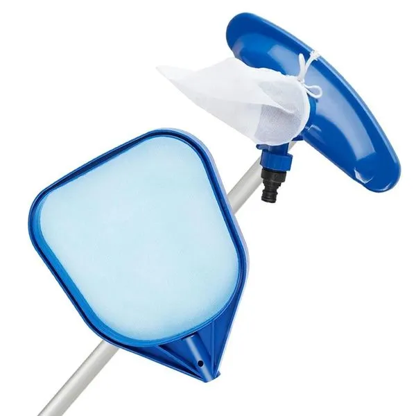 Kit Limpeza Para Piscina Cabo 249cm Aspirador Peneira Vg+