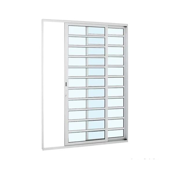 Porta de Correr 2 Folhas Alumifort Sasazaki 216x160x8,7cm Branca