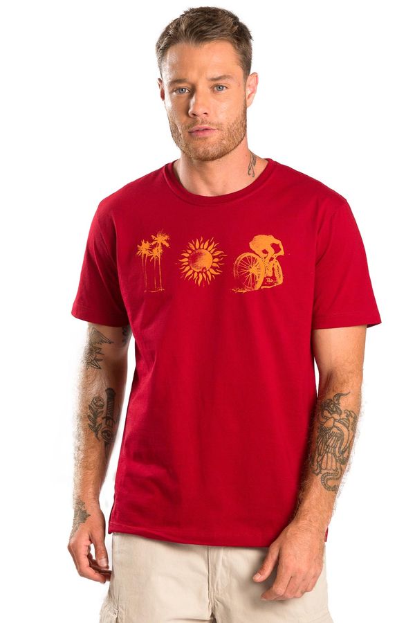 T-Shirt Estampada Summer Pins Vermelho Escuro vermelho escuro/G