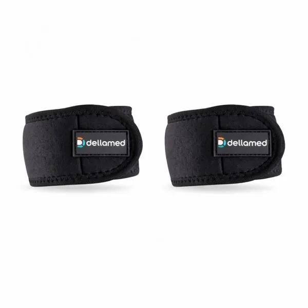 Par de Tennis Elbow Dellamed Ajustável com Neoprene unico / Preto
