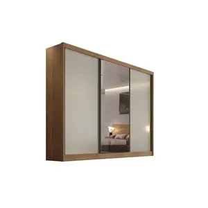 Guarda Roupa Casal 3 Portas Correr c/Espelho 8Gavs Natus/Duna CumaruFendi 25 N. Horizonte