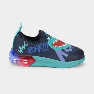 Tênis Infantil Bibi Space Azul de Dinossauro 28