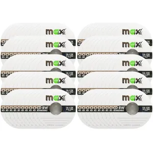 Caixa de mídia 100 Unidade CD-RW 700MB 80 min 1X-12X 50151-9 no estojo slim