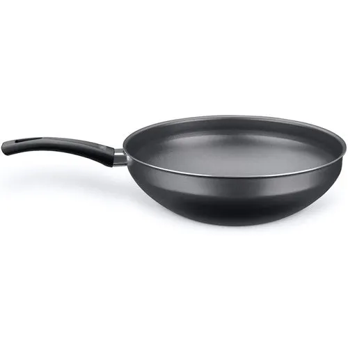 Frigideira MTA Wok com Tampa de Vidro 4,3L Grafite