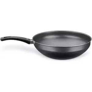 Frigideira MTA Wok com Tampa de Vidro 4,3L Grafite