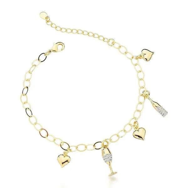 Pulseira Comemorações Banhada A Ouro 18k