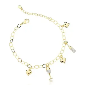 Pulseira Comemorações Banhada A Ouro 18k