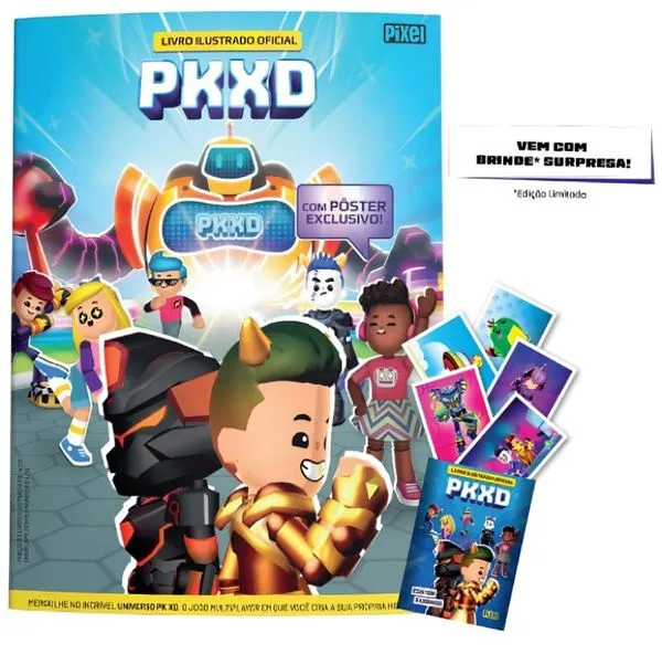Kit Livro Ilustrado Oficial Pkxd + 10 Envelopes