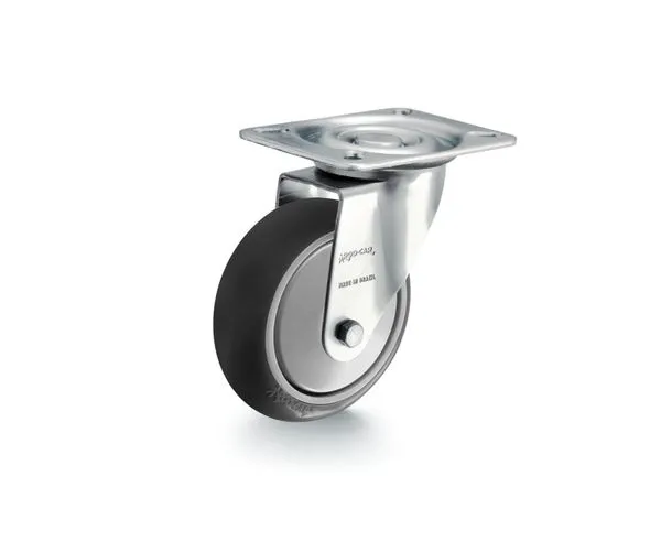 Rodizio GLR 412 BPNC Resina Termoplástica Cinza Capacidade 110kg - Rod-car