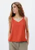 Regata Feminina Decote V Em Viscose - Vermelho G