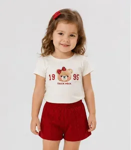 Conjunto Infantil Feminino Blusa Short Trick Nick Branco 1